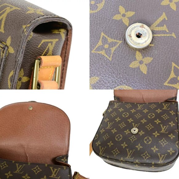 LOUIS VUITTON Saint Cloud GM Shoulder Bag Monogram Leather Brown - Picture 10 of 16
